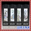花开富贵 牡丹 竹 蝴蝶 挂屏瓷版画 陶瓷画中国艺术品