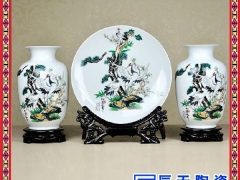 中式现代简约白色古典三件套结婚礼物样板间家居装饰品图3