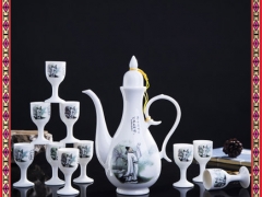中式青花瓷白酒分酒器 陶瓷酒具套装送人礼品logo定制图2