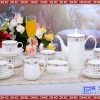 欧式陶瓷下午茶茶具创意陶瓷咖啡杯碟个性花纹金边咖啡杯子整套