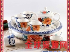 景德镇陶瓷双层功夫茶具套装大号带茶盘 储水圆形隔热干泡盘图3