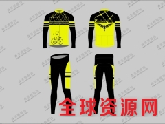 CYCLING长袖骑行服男女春夏季硅胶垫有大码骑行裤自行车装图3