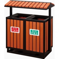 青岛景区木条垃圾桶