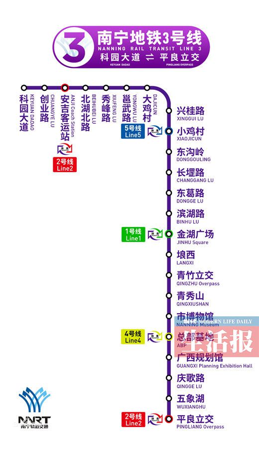三号线地铁站路线图图片
