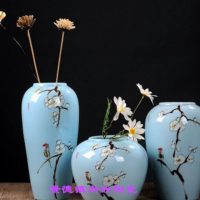 景德镇三件套陶瓷花瓶摆件