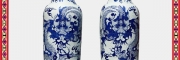 现代欧式客厅落地大花瓶 简约大花瓶 手绘花鸟大花瓶