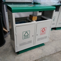 青蓝游乐园分类环保箱 专业制造 钢板垃圾桶 室外多处可用