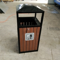 木条垃圾桶 分类果皮箱 青蓝QL8102实木环卫桶 量大从优