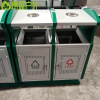 银行垃圾桶质量保障 青蓝休闲娱乐室果皮箱