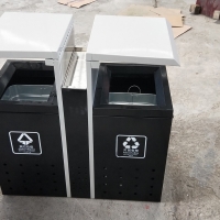 美术馆垃圾桶质量保障 青蓝定制科技园果皮箱