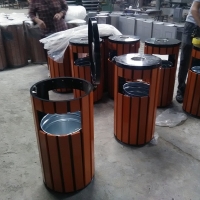 超市垃圾桶质量保障 青蓝商业街果皮箱系列