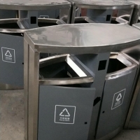 发电站垃圾桶青蓝定制 健身房果皮箱量大从优