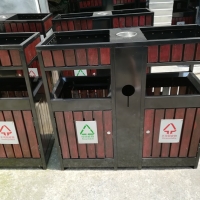 科技楼垃圾桶质量保障 青蓝定制超市果皮箱