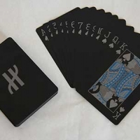 黑色PVC塑料扑克牌厂家定制印刷