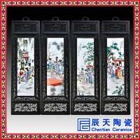 私人定制大师手绘瓷板画 中式壁画茶室玄关挂画客厅装饰画礼品