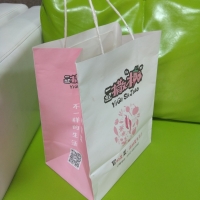 白牛皮外卖袋，白牛皮环保袋，白牛皮环保纸袋定制批发
