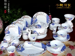 景德镇青花玲珑餐具 青花玲珑餐具批发图2