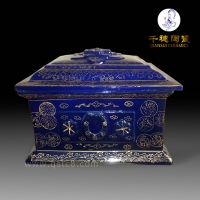 棺型陶瓷骨灰盒制作工艺  新型棺型陶瓷骨灰盒