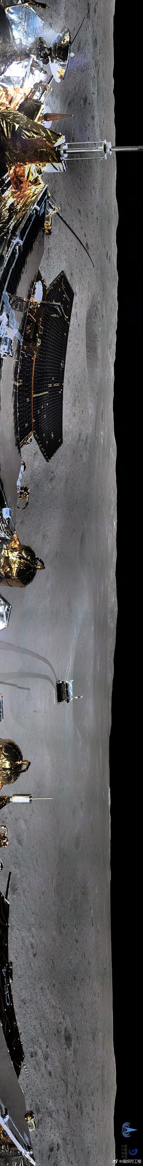 图2：嫦娥四号着陆器地形地貌相机环拍全景图（圆柱投影）