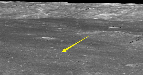 NASA在月背找到嫦娥四号 图上看只有两个像素大小