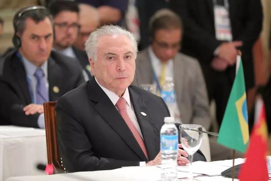 ▲资料图片：2018年11月30日，阿根廷布宜诺斯艾利斯，金砖国家领导人非正式会晤在G20峰会期间举行。图为巴西总统特梅尔。