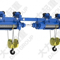 超长物件吊运专用10吨同轴双钩双速钢丝绳电动葫芦