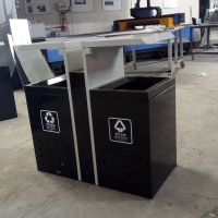 直营柳州市 户外金属分类垃圾桶 小区带锁果皮箱 垃圾箱