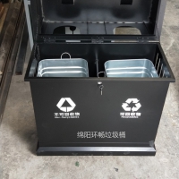 供应崇左市金属垃圾桶、分类垃圾桶、带烟灰缸垃圾桶