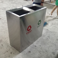 厂家供应利川市定制垃圾桶 带锁果皮箱 带烟灰缸垃圾桶