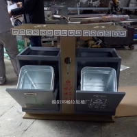 厂家供应孝感市定制垃圾桶 带锁果皮箱 带烟灰缸垃圾桶