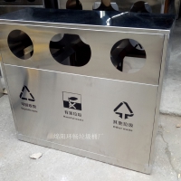 供应上饶市车站不锈钢垃圾桶 三分类透气垃圾箱防腐防锈