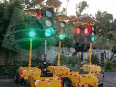 移动式太阳能交通信号灯 十字路口应急交通信号灯 便捷式图1