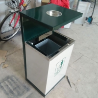 供应信阳市公园环保垃圾桶 户外单桶垃圾箱果皮箱