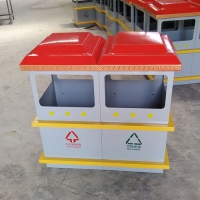 厂家直销临汾市公园分类垃圾箱 户外分类果皮箱