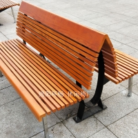 供应大连公园步行街背靠椅 钢木椅 定制休闲座椅