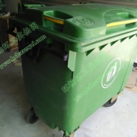 供应广汉市 物业小区塑料大垃圾桶 带滚轮果皮桶