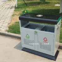 供应自贡市城市环保垃圾箱 公园走廊垃圾桶