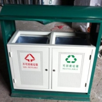 供应韩城市机场环保垃圾箱 户外钢制垃圾桶果皮箱