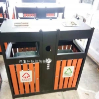 供应阆中市钢木分类垃圾箱 机场车站果皮箱垃圾箱