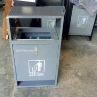 供应四川体育馆垃圾桶 钢制单桶果皮箱 钢制垃圾箱
