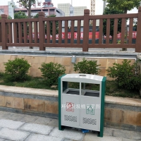 厂家直销 肇庆市别墅物业垃圾箱 蓝白色定制果皮箱