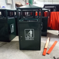 供应绵阳市定制垃圾桶 停车场单桶垃圾桶 垃圾箱