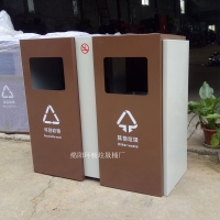 供应杭州市酒店大厅垃圾箱 分类钢制垃圾桶 果皮箱