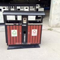 供应毕节市钢木垃圾桶 户外分类垃圾箱果皮箱