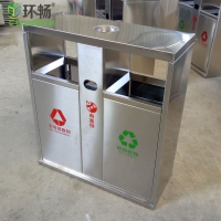 供应东乡县酒店大厅垃圾箱 分类不锈钢垃圾桶 果皮箱