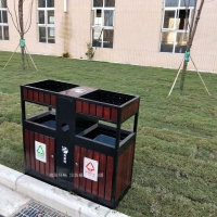 公园垃圾桶 HC3208绿化草地摆放的垃圾箱