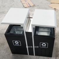 重庆巫溪县户外垃圾桶 钢板垃圾箱