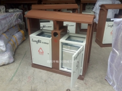 成都物业公司垃圾桶供应 钢板铁垃圾桶图3