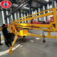 现货10-16米拖车折臂式升降机高空作业维修伸缩臂升降平台
