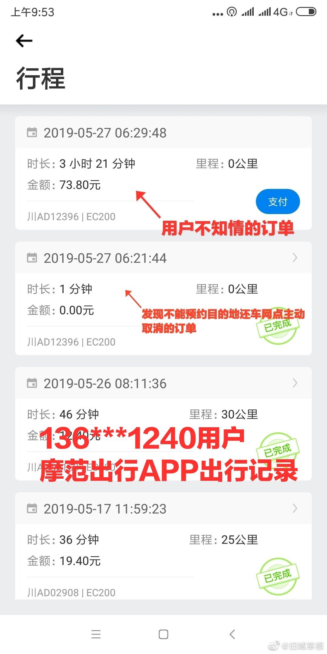 行程0公里被扣70多元? 用户吐槽:共享汽车有点魔幻